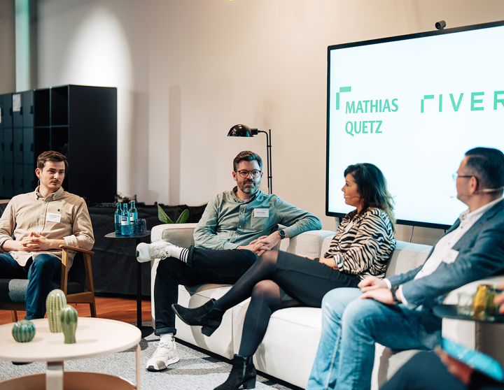 Panelists at the couch