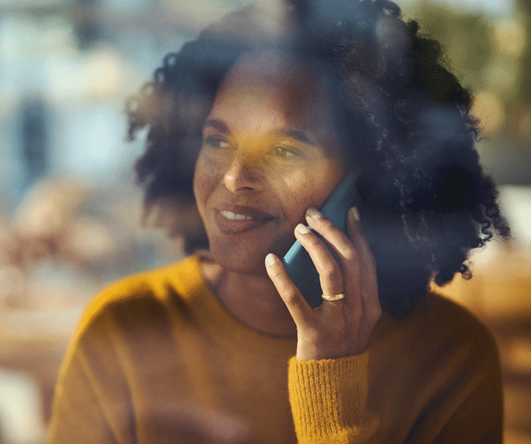 Woman talking on the phone