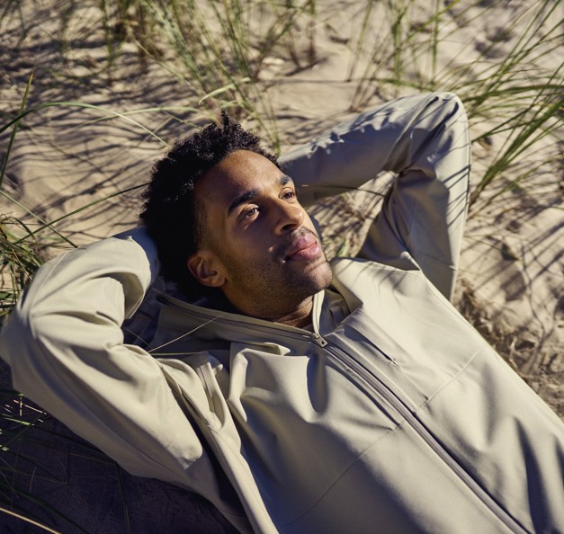 Man lying on the beach