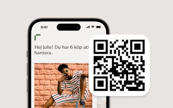 Riverty App med en QR-kod för nedladdning.
