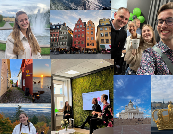 Bildcollage selected photos from the girls in Stockholm, Oslo and Helsinki